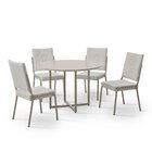 Conjunto Sala De Jantar Mesa Em Mdf Com Vidro 4 Cadeiras Mosc