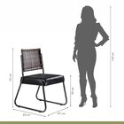 Conjunto Sala De Jantar Mesa Espanha 180cm 6 Cadeiras Em Aço