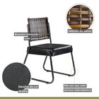 Conjunto Sala De Jantar Mesa Espanha 180cm 6 Cadeiras Em Aço