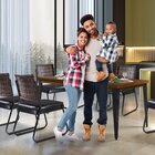 Conjunto Sala De Jantar Mesa Espanha 180cm 6 Cadeiras Em Aço