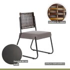 Conjunto Sala De Jantar Mesa Espanha 90cm Com 4 Cadeiras Em A