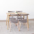 Conjunto Sala De Jantar Mesa Finlândia 120x75cm Com 4 Cadeira