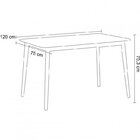 Conjunto Sala De Jantar Mesa Finlândia 120x75cm Com 4 Cadeira