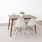 Conjunto Sala De Jantar Mesa Finlândia 120x75cm Com 4 Cadeira