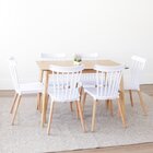 Conjunto Sala De Jantar Mesa Finlândia 120x75cm Com 6 Cadeira