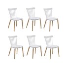 Conjunto Sala De Jantar Mesa Finlândia 120x75cm Com 6 Cadeira