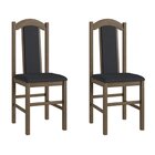 Conjunto Sala De Jantar Mesa Fixa Com 6 Cadeiras Ameixa Negra