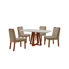 Conjunto Sala De Jantar Mesa Floripa E 4 Cadeiras Pérola Made
