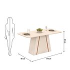 Conjunto Sala De Jantar Mesa Gabi 170cm Tampo De Vidro/mdf Co