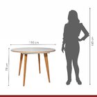 Conjunto Sala De Jantar Mesa Godam 110cm Com 4 Cadeiras Hydra