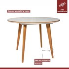 Conjunto Sala De Jantar Mesa Godam 110cm Com 4 Cadeiras Versa