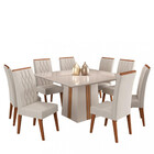 Conjunto Sala De Jantar Mesa Good 8 Cadeiras Cristal Viero