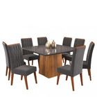 Conjunto Sala De Jantar Mesa Good 8 Cadeiras Cristal Viero