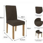 Conjunto Sala De Jantar Mesa Grace E 6 Cadeiras Maia  Chumbo/