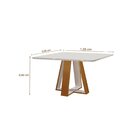 Conjunto Sala De Jantar Mesa Grécia 4 Cadeiras Atena Castanho