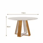 Conjunto Sala De Jantar Mesa Grécia 4 Cadeiras Jade Cinamomo/