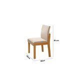 Conjunto Sala De Jantar Mesa Grécia 4 Cadeiras Mônaco Cinamom