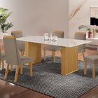 Conjunto Sala De Jantar Mesa Imperatriz 1,80x0,90 Com 06 Cade