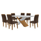 Conjunto Sala De Jantar Mesa Imperatriz 180cm 6 Cadeiras Made