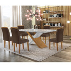 Conjunto Sala De Jantar Mesa Imperatriz 180cm 6 Cadeiras Made