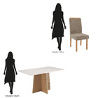 Conjunto Sala De Jantar Mesa Isa 160cm E 6 Cadeiras Veludo El