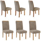 Conjunto Sala De Jantar Mesa Isa 160cm E 6 Cadeiras Veludo El