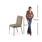 Conjunto Sala De Jantar Mesa Iza New Tampo Mdf/vidro 6 Cadeir