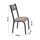 Conjunto Sala De Jantar Mesa Jade 140x80cm Tampo Vidro Com 6