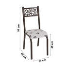 Conjunto Sala De Jantar Mesa Jade 90cm Tampo Vidrocom 4 Cadei