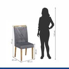 Conjunto Sala De Jantar Mesa Jade Com 6 Cadeiras Madeira Maci