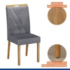 Conjunto Sala De Jantar Mesa Jade Com 6 Cadeiras Madeira Maci