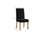 Conjunto Sala De Jantar Mesa Julia 120x80cm Tampo Vidro/mdf C