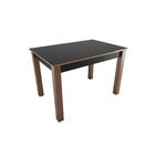 Conjunto Sala De Jantar Mesa Julia 120x80cm Tampo Vidro/mdf C