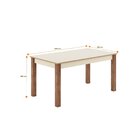 Conjunto Sala De Jantar Mesa Julia 160cm Tampo Vidro/mdf Com