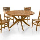 Conjunto Sala De Jantar Mesa Julia C/ 4 Cadeiras Mad Eucalipto