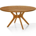 Conjunto Sala De Jantar Mesa Julia C/ 4 Cadeiras Mad Eucalipto