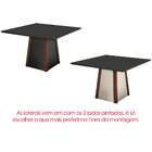 Conjunto Sala De Jantar Mesa Julia Tampo Giratório E 6 Cadeir