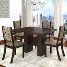 Conjunto Sala De Jantar Mesa Kaly E 4 Cadeiras Kiara Twist Es