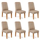 Conjunto Sala De Jantar Mesa Kiara 160cm Tampo Vidro/mdf Com