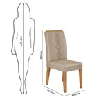 Conjunto Sala De Jantar Mesa Kiara 160x90cm Tampo Vidro/mdf C