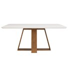 Conjunto Sala De Jantar Mesa Kiara 160x90cm Tampo Vidro/mdf C