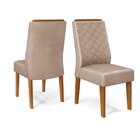 Conjunto Sala De Jantar Mesa Kiara 160x90cm Tampo Vidro/mdf C