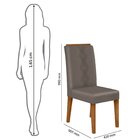 Conjunto Sala De Jantar Mesa Kiara 160x90cm Tampo Vidro/mdf C