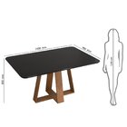 Conjunto Sala De Jantar Mesa Kiara 160x90cm Tampo Vidro/mdf C