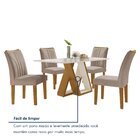 Conjunto Sala De Jantar Mesa Laguna Tampo Slim Plus Vidro 120