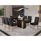 Conjunto Sala De Jantar Mesa Lara 2000 Tampo Vidro Canto Arre