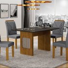 Conjunto Sala De Jantar Mesa Lara 4 Cadeiras Clara Freijo/chu