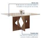 Conjunto Sala De Jantar Mesa Laura Tampo Dakota Plus Vidro 12