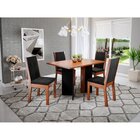 Conjunto Sala De Jantar Mesa Lia 120cm Com 4 Cadeiras Viena