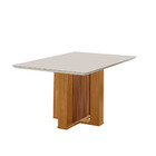 Conjunto Sala De Jantar Mesa Lisboa Com Tampo De Vidro 120cm